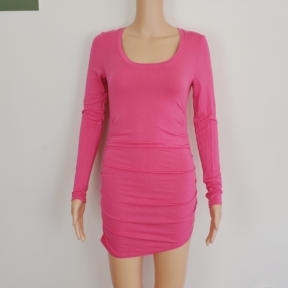 Bebe long sleeve bodycon mini dress size s